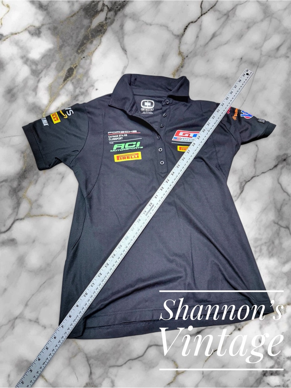ACI Motorsports GT4 America Team Porsche Women’s sz Small Ogio Polo Shirt A6